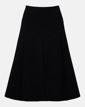 Alaïa Pleated Midi Skirt - Black