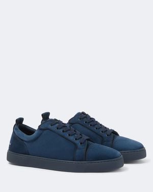 Christian Louboutin Louis Jr Canopy Suede Sneakers - Blue