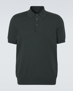 dunhill Polo De Algodon Y Seda - Verde