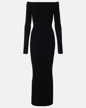 Max Mara Wool And Cashmere-Blend Maxi Dress - Black
