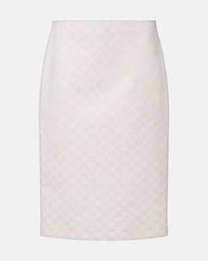 Gucci Falda Midi Gg - Blanco