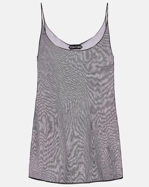 Tom Ford Knitted Sheer Camisole - Gray
