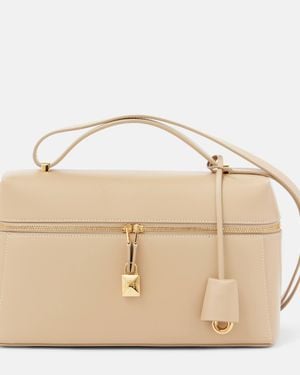 Loro Piana Extra L27 Leather Crossbody Bag - Natural