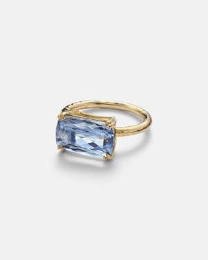 Octavia Elizabeth 18Kt Ring With Aquamarine - Blue