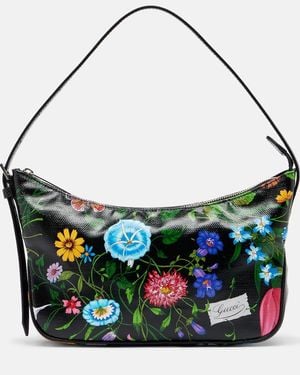Gucci Schultertasche Lady Lunetta Small Aus Canvas - Blau