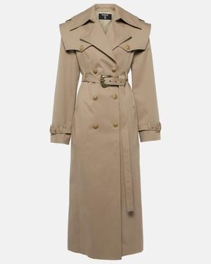 Balmain Trenchcoat Aus Baumwoll-Twill - Natur