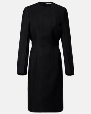 Phoebe Philo Vestido Corto De Sarga - Negro
