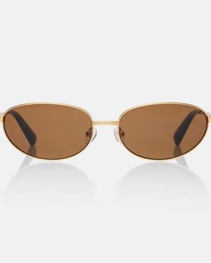Jacquemus Gafas De Sol Ovaladas - Marrón