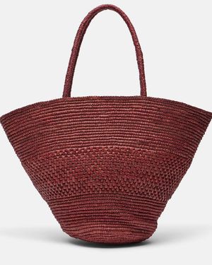 The Row Bolso Cesta Emilie De Rafia - Rojo