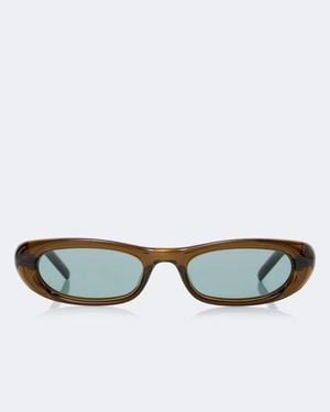 Saint Laurent Eckige Sonnenbrille Sl 557 Shade Plump - Grün