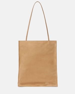 The Row To Go Large Leather Tote Bag - Natural