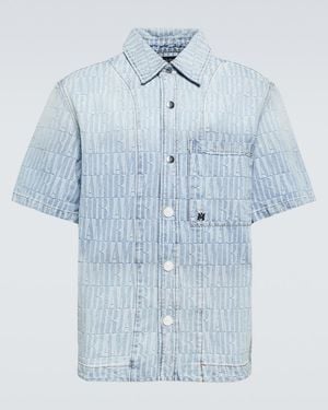 Amiri Classic Snap-Up Denim Shirt For - Blue