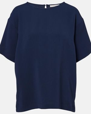 Asceno Talia Crepe T-Shirt - Blue