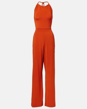 Max Mara Parsec Halterneck Jumpsuit - Red