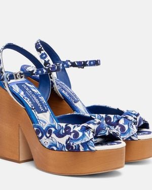 Dolce & Gabbana Platform Sandals - Blue