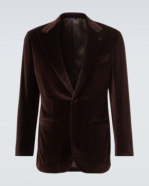 Thom Sweeney Cotton Velvet Blazer - Black