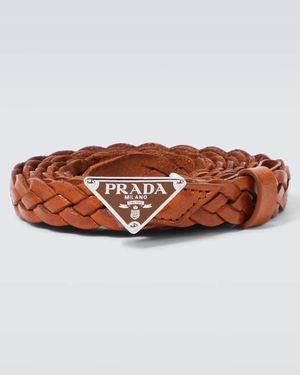 Prada Guertel Aus Leder - Braun