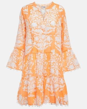 Juliet Dunn Printed Cotton Minidress - Orange