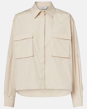 Max Mara Tenue Cotton Poplin Shirt - Natural
