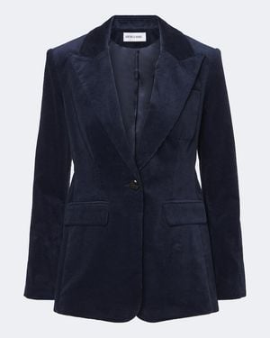 Veronica Beard Blazer Livvy En Velours De Coton - Bleu