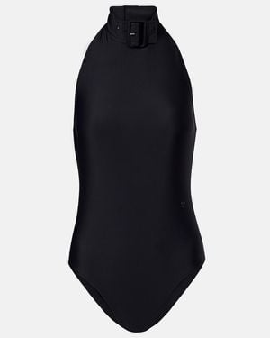 Courreges Body De Crepe Con Hebilla - Azul