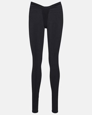 LAQUAN SMITH Low-Rise Leggings - Blue