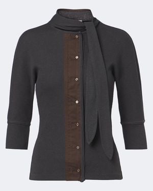 Lemaire Cotton And Linen-Blend Jersey T-Shirt - Black