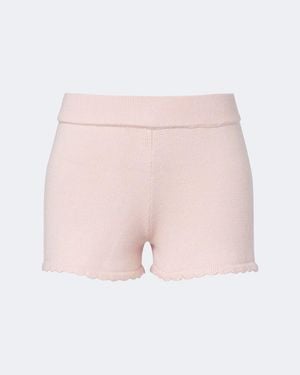Posse Maisie Knitted Wool Shorts - Pink