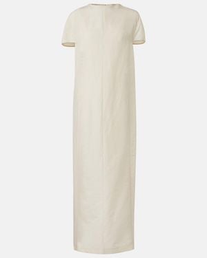 KHAITE Webster Silk And Cotton Organza Maxi Dress - White