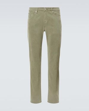 FRAME Schmale Hose L'Homme Aus Twill - Grün