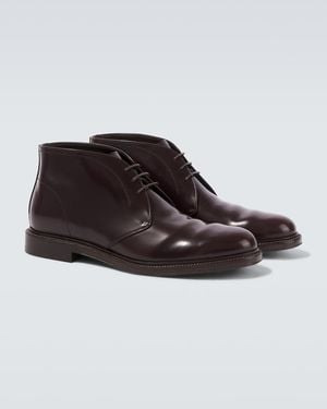 Brunello Cucinelli Leather Ankle Boots - Brown