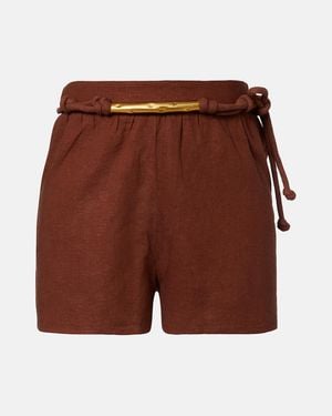 ViX Shorts Janet En Mezcla De Lino - Marrón