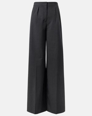 JOSEPH Alanel Virgin Wool Wide-Leg Trousers - Black
