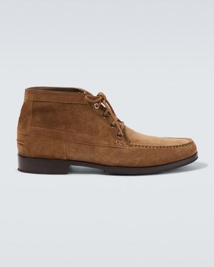 Manolo Blahnik Rhinebeck Suede Desert Boots - Brown
