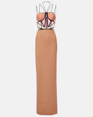 Nensi Dojaka Leila Bustier Gown - White
