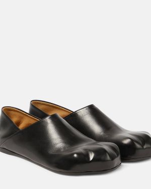 JW Anderson Paw Leather Loafers - Black