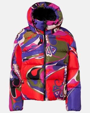 PUCCI 'Orchidee' Down Jacket - Red