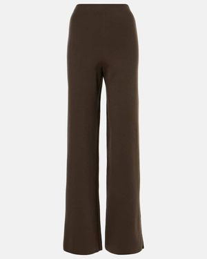 FFORME Perse Wool And Cotton-Blend Trousers - Brown