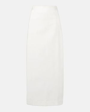 Adriana Degreas Cotton-Blend Maxi Skirt - White