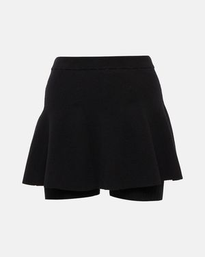 Live The Process Alba Ribbed-Knit Skort - Black