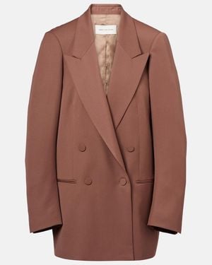 Dries Van Noten Oversized Wool Blazer - Brown