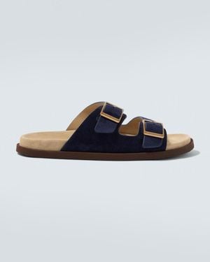 Brunello Cucinelli Suede Sandals - Blue