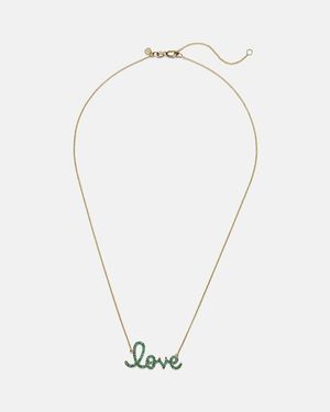 Sydney Evan Love 14Kt Necklace With Diamonds - White
