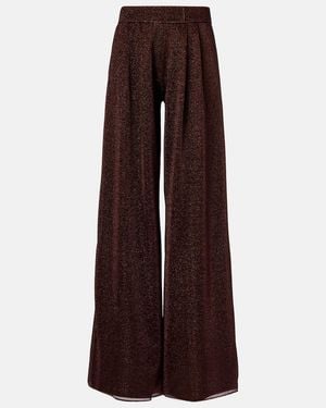Oséree Lumiere Wide-Leg Pants - Brown