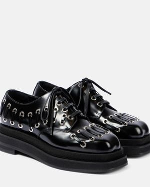 Simone Rocha Zapatos Brogue Heart Toe De Piel - Negro