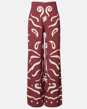 Cala De La Cruz Toya Printed Wide-Leg Trousers - Red