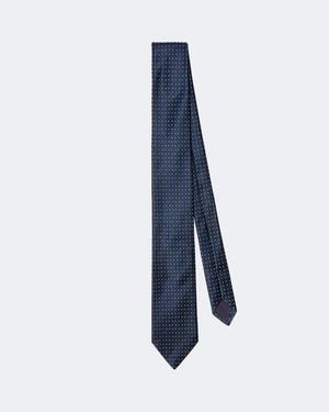 Charvet Corbata De Jacquard De Seda Con Lunares - Azul