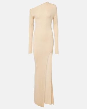 AYA MUSE Ciro Silk-Blend Maxi Dress - Natural