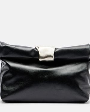 STAUD Cuff Leather Clutch - Black