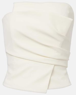 The Sei Strapless Crepe Top - White